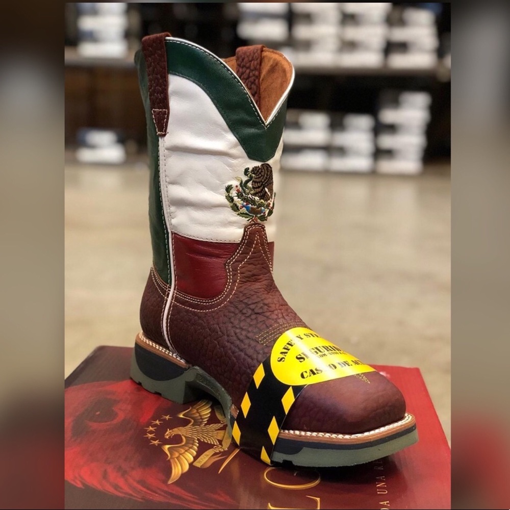 Steal toe work boot